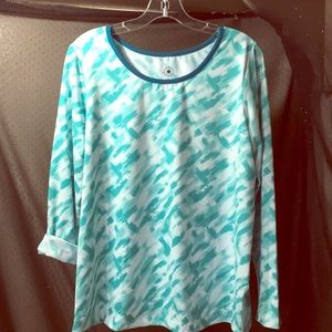 Full Beauty Sport Lg Sleeve Athletic Top Sz 12 ~EC